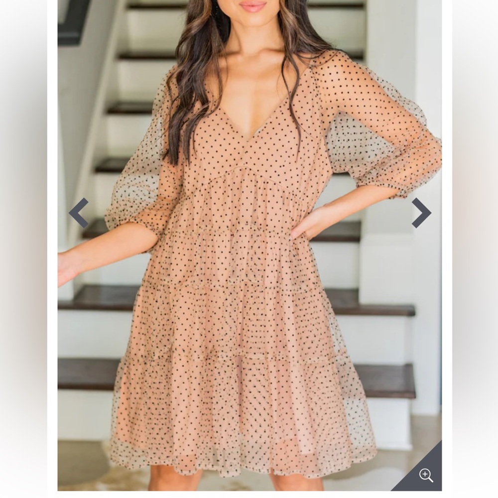 Brown Polka Dot Dress